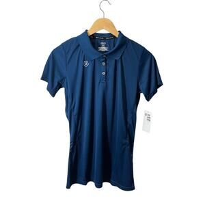 Un1tus Polo Shirt Women's Medium Blue Performance Golf Lightweight Athletic NWT